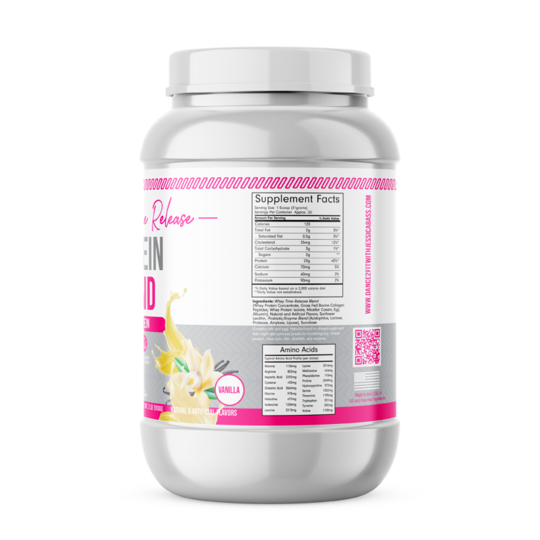 D2Fit (by Jessica Bass) Women's Time Release Protein Blend, 4 Sources of Protein Net Wt. 2.2 lb. (1kg) Dietary Supplement  Servings Per Container: Approx. 30 main image 1