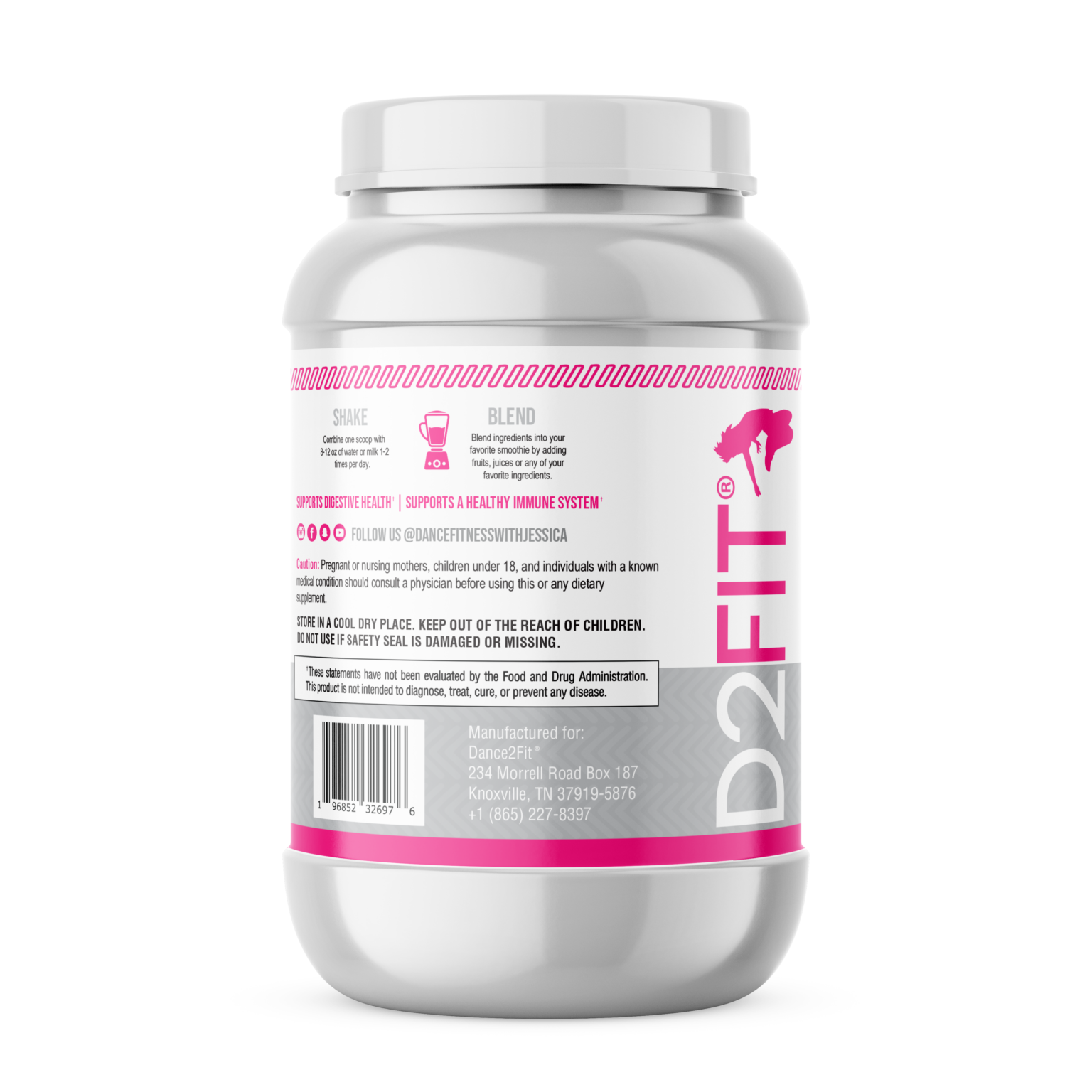 D2Fit (by Jessica Bass) Women's Time Release Protein Blend, 4 Sources of Protein Net Wt. 2.2 lb. (1kg) Dietary Supplement  Servings Per Container: Approx. 30 main image 0