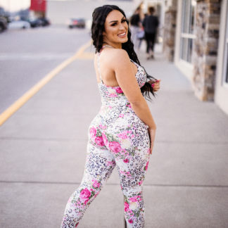 Classic Fit Booty Legging Set w/ Criss Cross Front Legging and Braided Crop - Loving Leopard