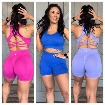 Vibrant Strappy Bra & Short Curve Set