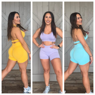 Fit Booty Spring Time Halter Bra & Short Set