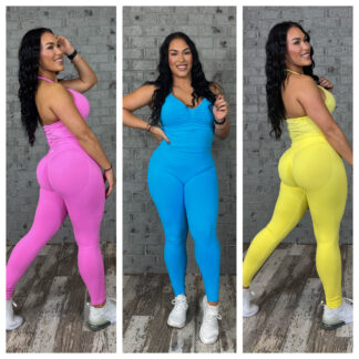 Vibrant Halter Top & Legging Set