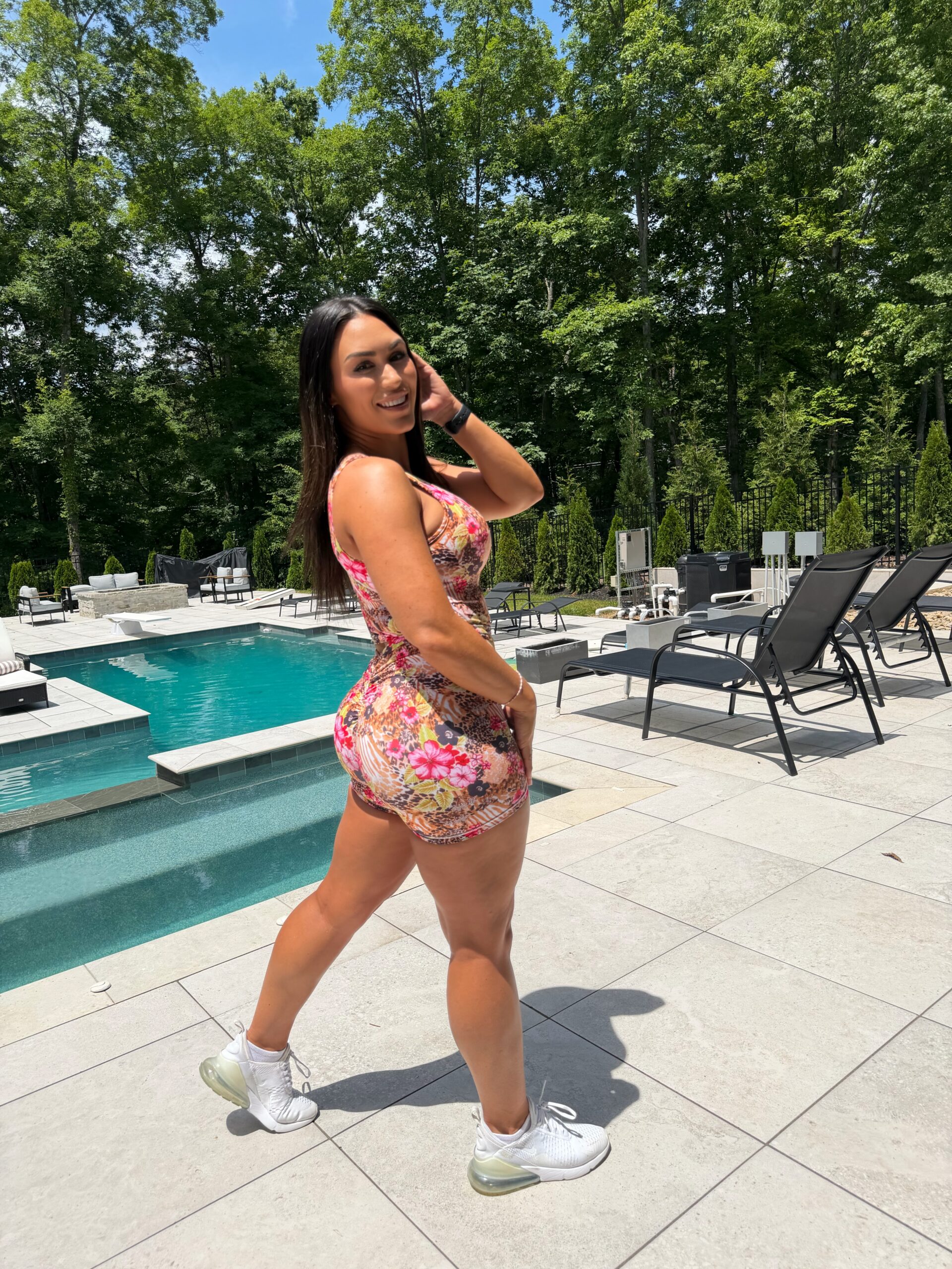 Fit Booty Floral Leopard V Back Set - Image 4