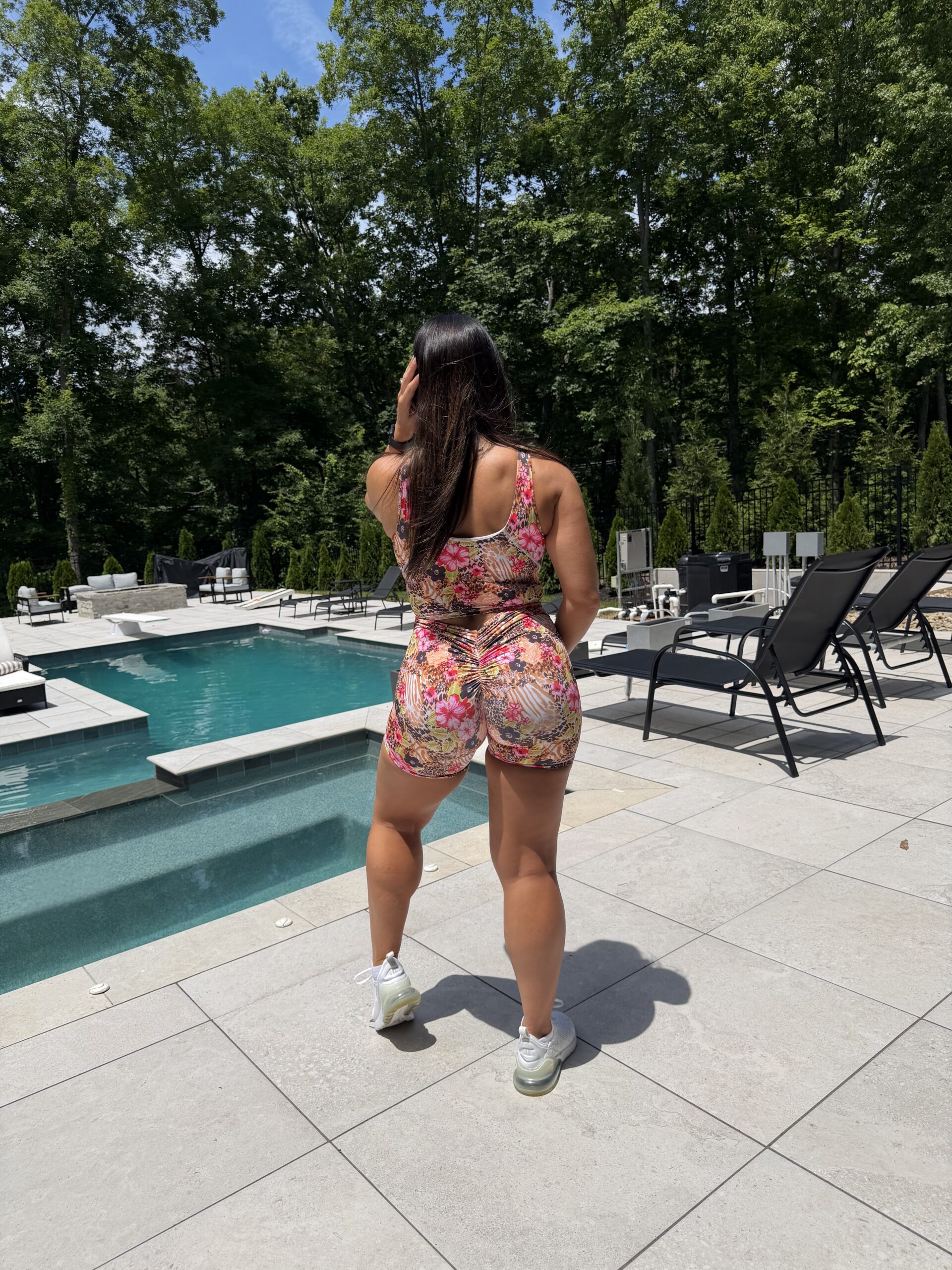 Fit Booty Floral Leopard V Back Set - Image 2